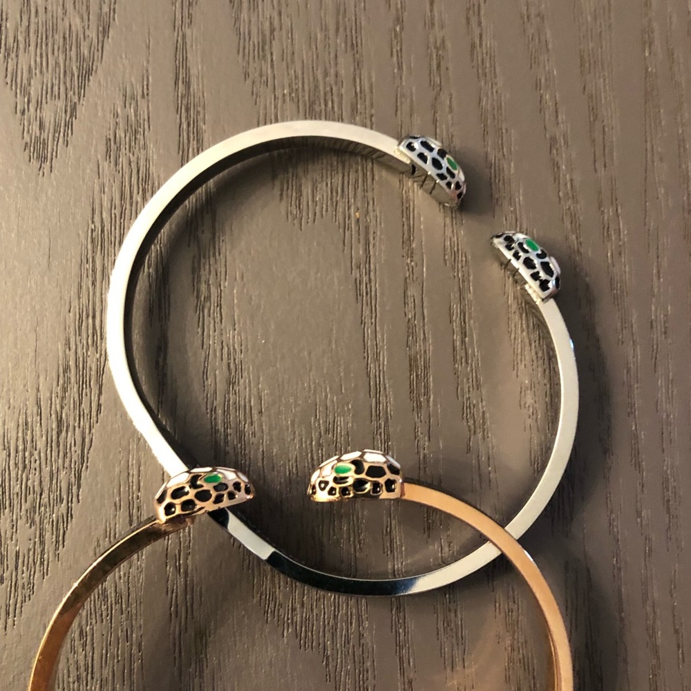Serpenti enamel stainless steel bracelet